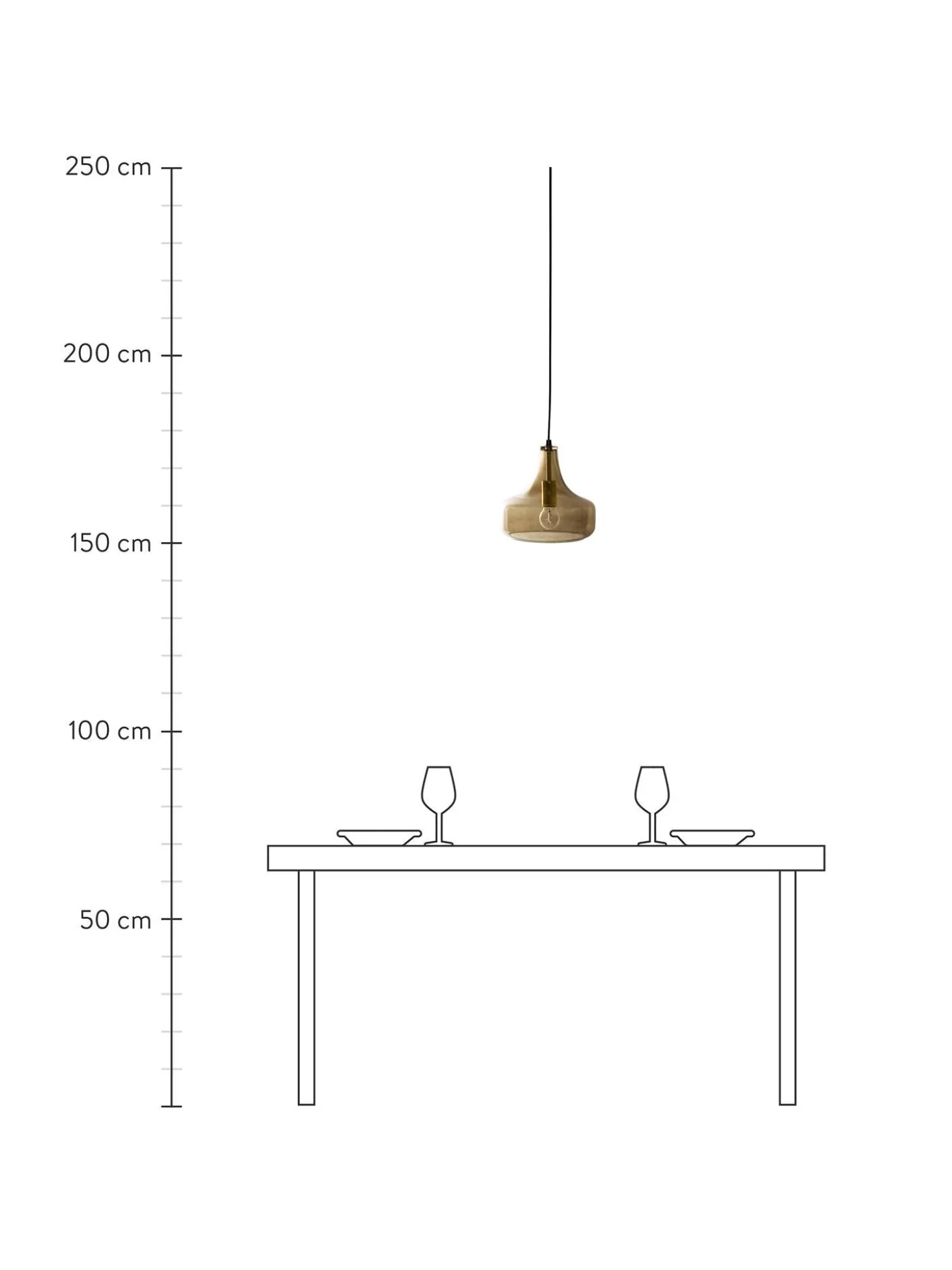 Bloomingville Lampa Wiszaca Ze Szkla Yuser Clearance