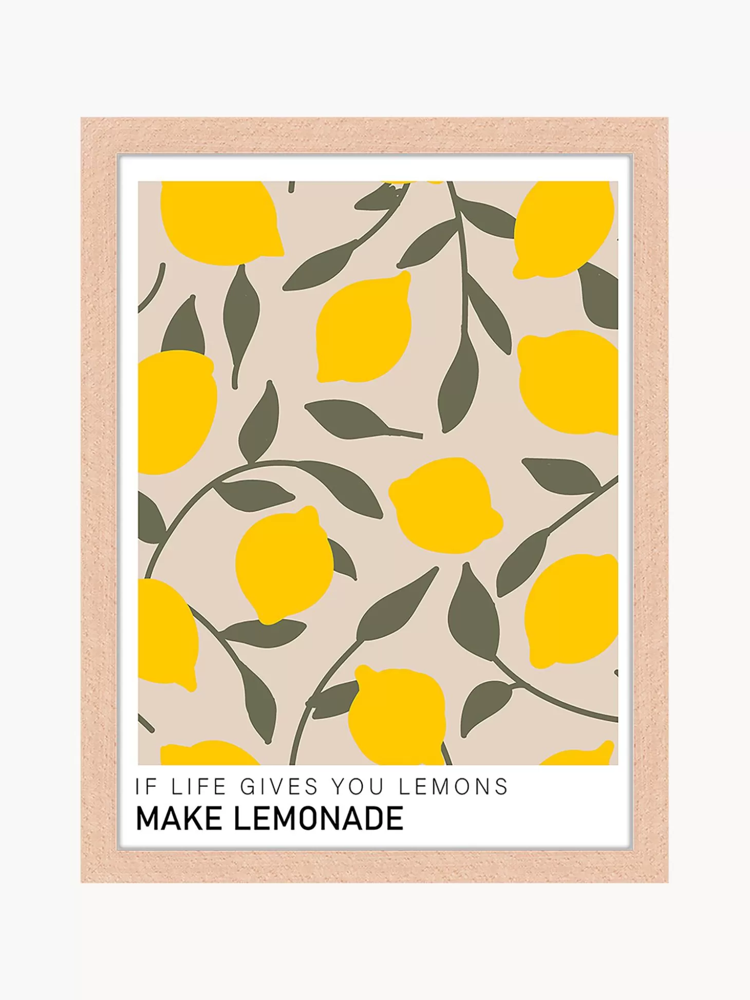 Any Image Recznie Wykonany Oprawiony Druk Cyfrowy Make Lemonade Fashion